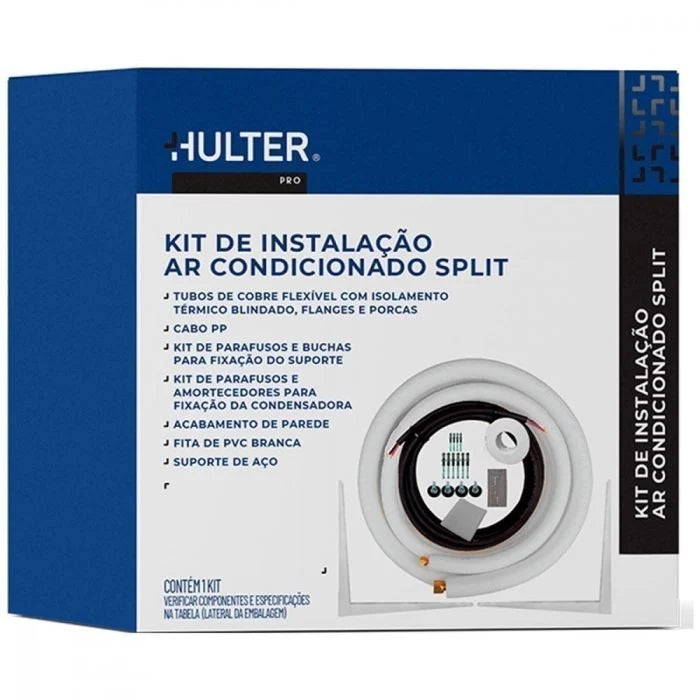 Kit de Instalação Ar Condicionado Hulter 1/4" 1/2" 12.000 a 18.000 BTUs HT112183MPR